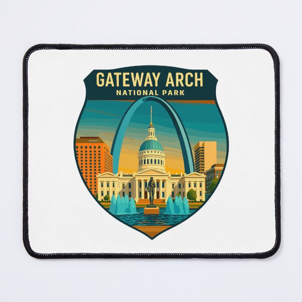 Item preview, Gateway Arch National Park Retro Sticker designed and sold by Ismeal Von.