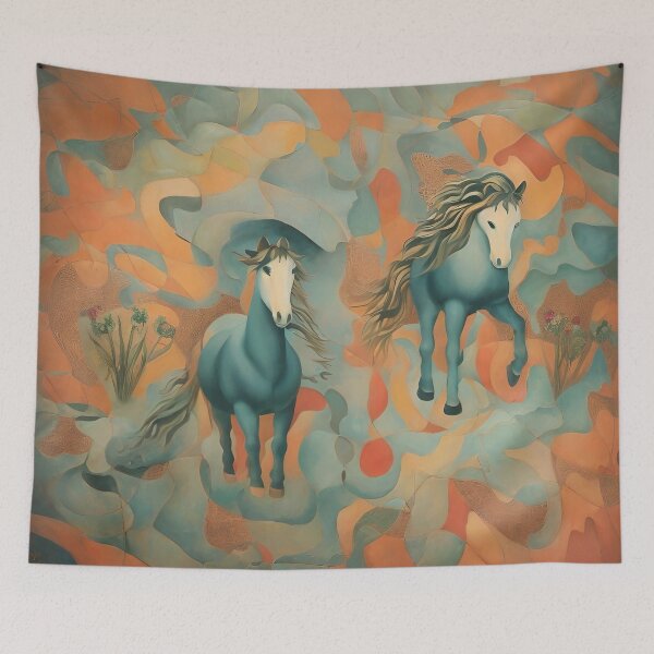 Item preview, White Faced Horses in a Dream designed and sold by KnutsonKr8tions.