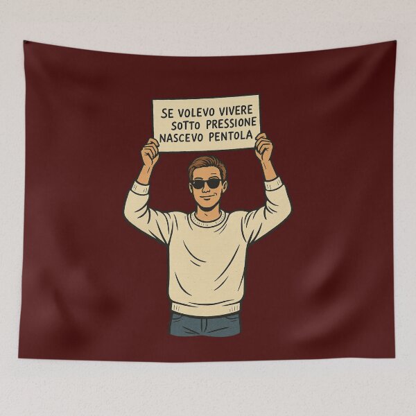 Item preview, FUNNY ITALIAN QUOTE - UNDER PRESSURE SIGN - HUMOR DESIGN designed and sold by IroniaeCo.