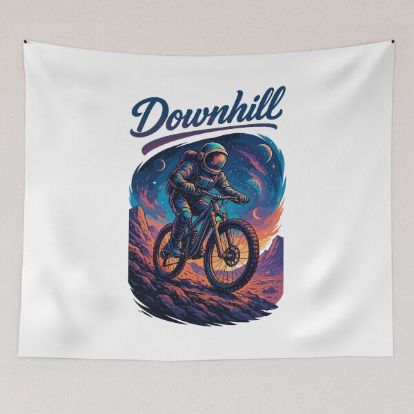 Item preview, MTB Mountain Biking Downhill Astronaut Gift designed and sold by Pineapple-Tree.