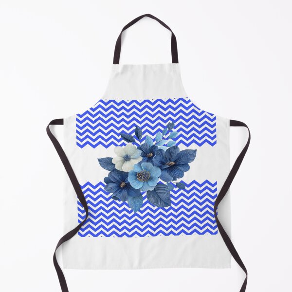 Item preview, Bluer than Blue Collection - Blue Floral Chevron designed and sold by Dailywalker22.
