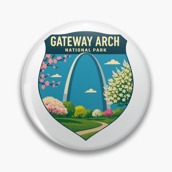 Item preview, Gateway Arch National Park Retro Sticker designed and sold by Ismeal Von.