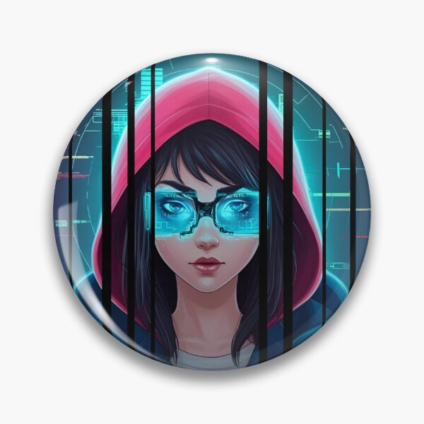 Item preview, Hacker girl surrounded by glitch effects8 designed and sold by Neon G.