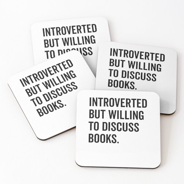 Artikelvorschau, Introvertiert, aber bereit, über Bücher zu diskutieren entworfen und verkauft von Frank Ring.