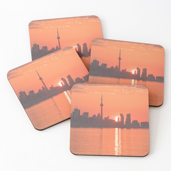 Item preview, Split Sun Path - Toronto Sunrise in Vivid Orange designed and sold by Georgia Mizuleva.