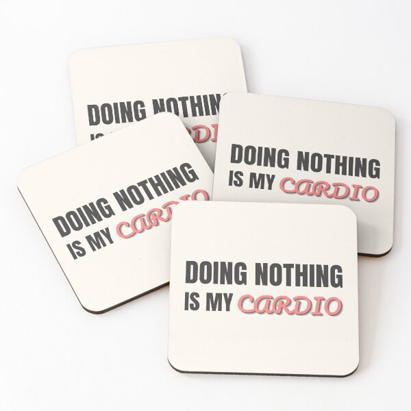 Item preview, Doing Nothing Is My Cardio – Funny Lazy Fitness Quote Design designed and sold by thoratsdesign.