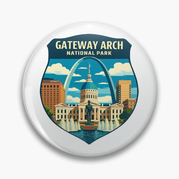 Item preview, Gateway Arch National Park Retro Sticker designed and sold by Ismeal Von.