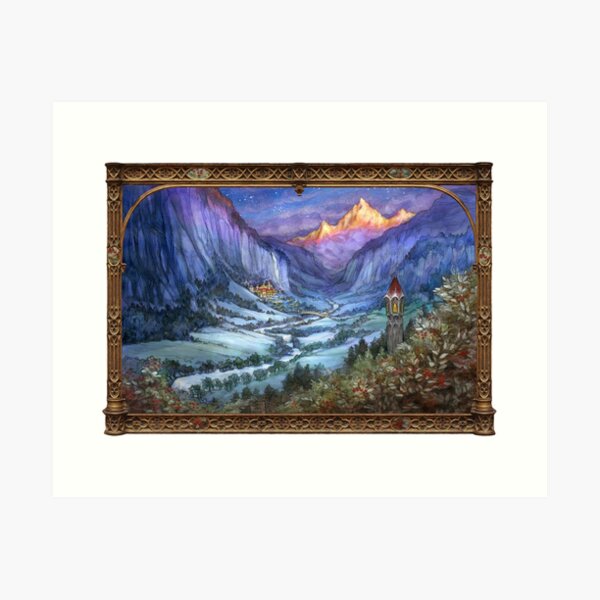 Item preview, The Hidden Valley in Winter (with border) designed and sold by BohemianWeasel.
