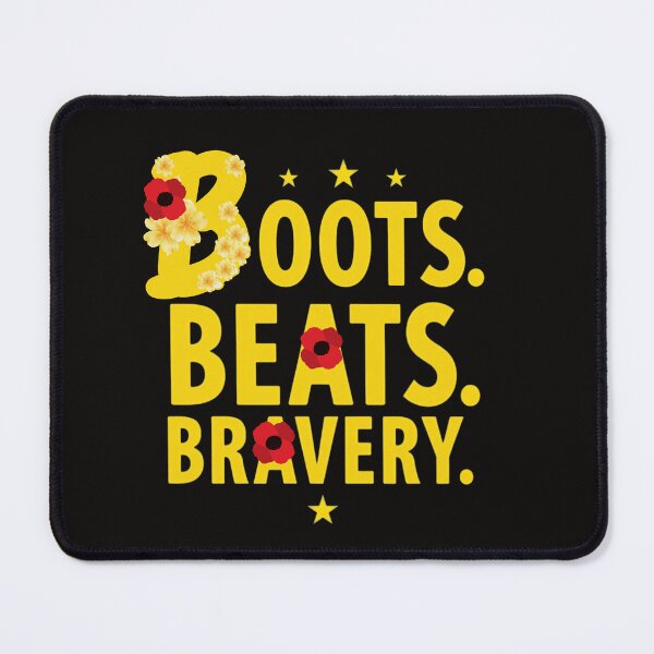 Item preview, military tribute design, red poppy remembrance, veteran appreciation shirt, memorial day art, boots beat bravery shirt, army tribute designed and sold by WHDProduction45.