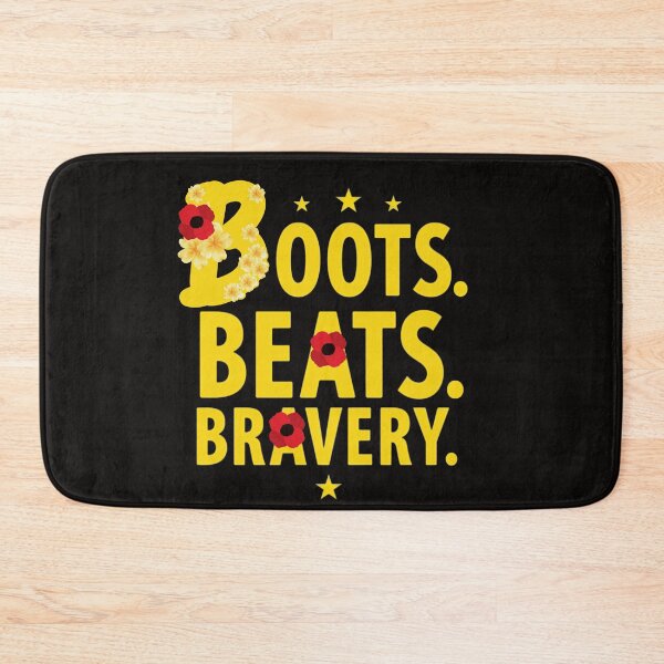 Item preview, military tribute design, red poppy remembrance, veteran appreciation shirt, memorial day art, boots beat bravery shirt, army tribute designed and sold by WHDProduction45.