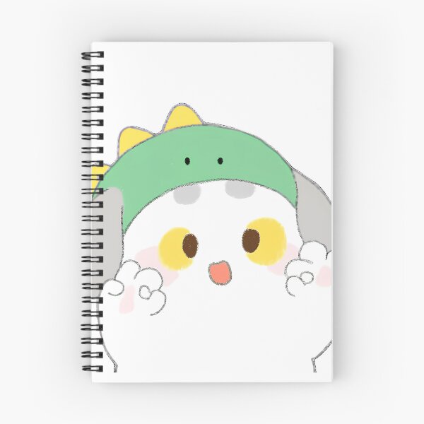 Item preview, Poonew the Chubby White Dog in Dinosaur Hat | Cute Dog Illustration designed and sold by Neiomi.