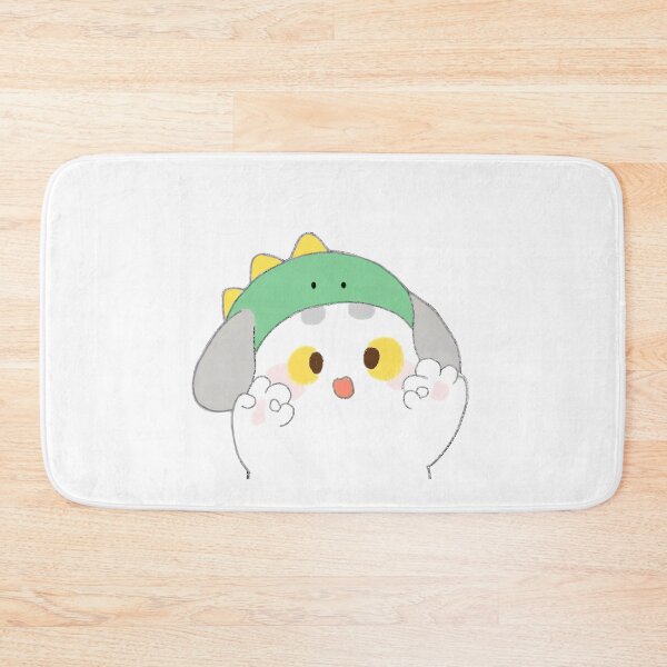 Item preview, Poonew the Chubby White Dog in Dinosaur Hat | Cute Dog Illustration designed and sold by Neiomi.