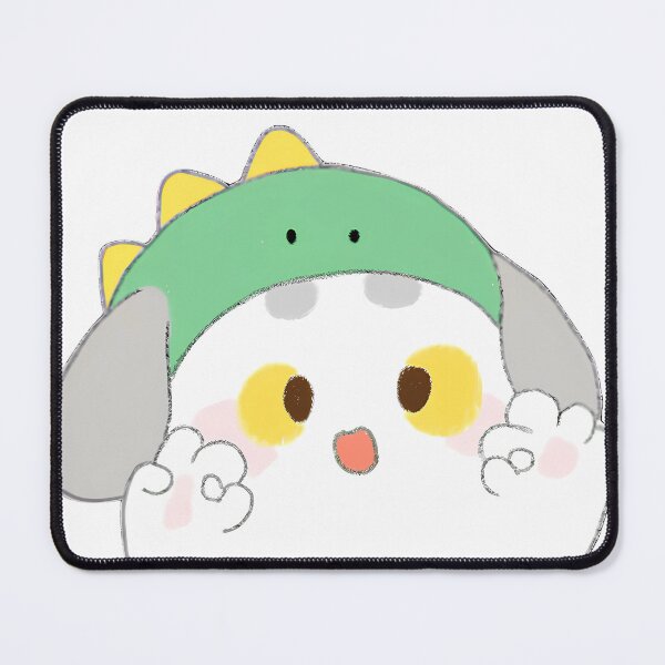 Item preview, Poonew the Chubby White Dog in Dinosaur Hat | Cute Dog Illustration designed and sold by Neiomi.