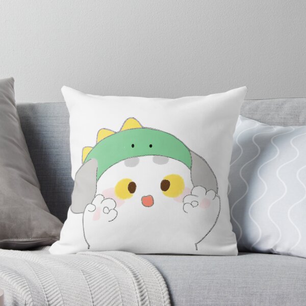 Item preview, Poonew the Chubby White Dog in Dinosaur Hat | Cute Dog Illustration designed and sold by Neiomi.
