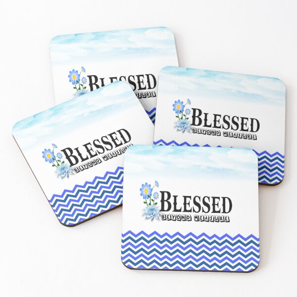 Item preview, Bluer than Blue Collection - Blue Chevron, BLESSED beyond Measure   designed and sold by Dailywalker22.