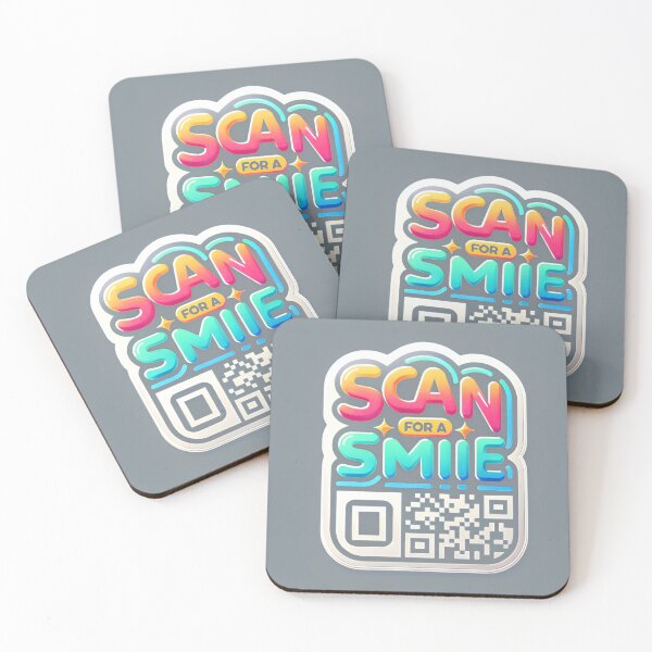 Item preview, Scan For a Smile – Holographic QR Code Sticker | Trendy Positive Vibes Laptop & Water Bottle Decal designed and sold by drbipin-smbt.