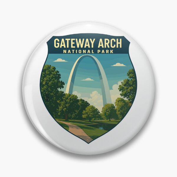 Item preview, Gateway Arch National Park Retro Sticker designed and sold by Ismeal Von.