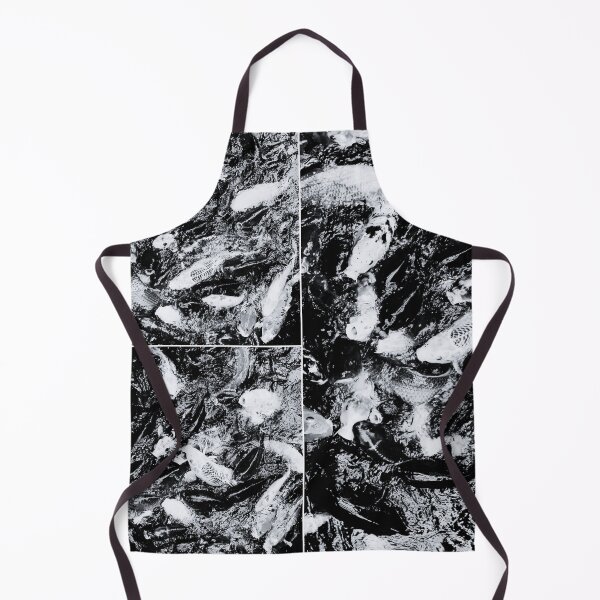 Item preview, Koi carp in a pond black and white designed and sold by Dryft7.