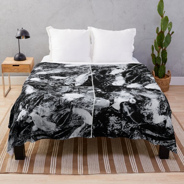 Item preview, Koi carp in a pond black and white designed and sold by Dryft7.