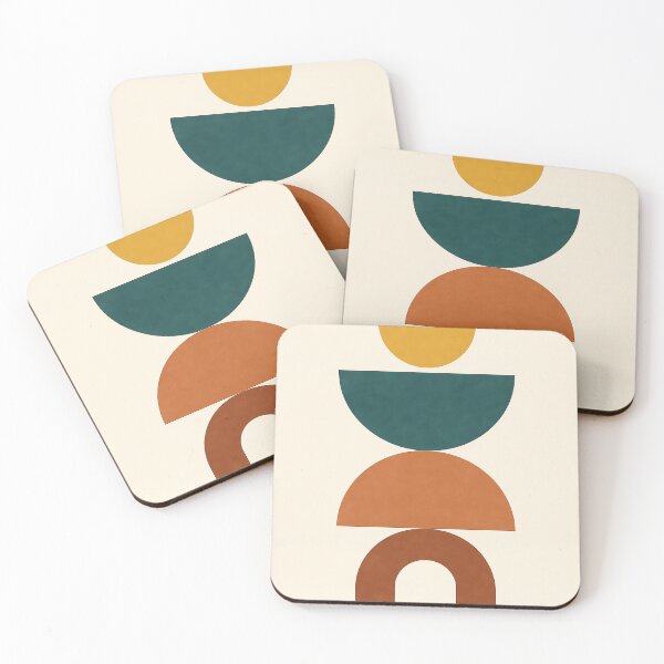 Item preview, Stacked Balance - Mid-Century Modern Abstract Shapes designed and sold by Lowtech.