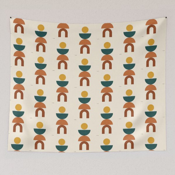 Item preview, Stacked Balance - Mid-Century Modern Abstract Shapes designed and sold by Lowtech.
