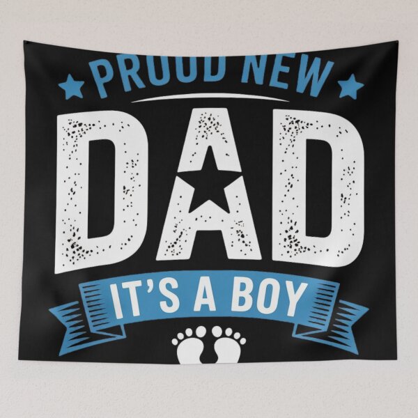 Item preview, Proud New Dad – It’s a Boy Baby Announcement Design designed and sold by BestDetailer.