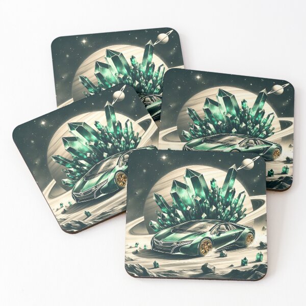 Item preview, Green Car in Space, Ai Generated Art    designed and sold by ACC .