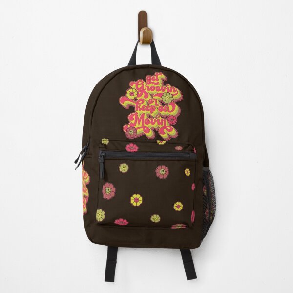 Item preview, Get Groovin' or Keep on Movin' Happy Flowers Retro Style designed and sold by CRHPOD20.