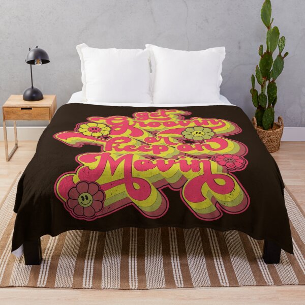 Item preview, Get Groovin' or Keep on Movin' Happy Flowers Retro Style designed and sold by CRHPOD20.