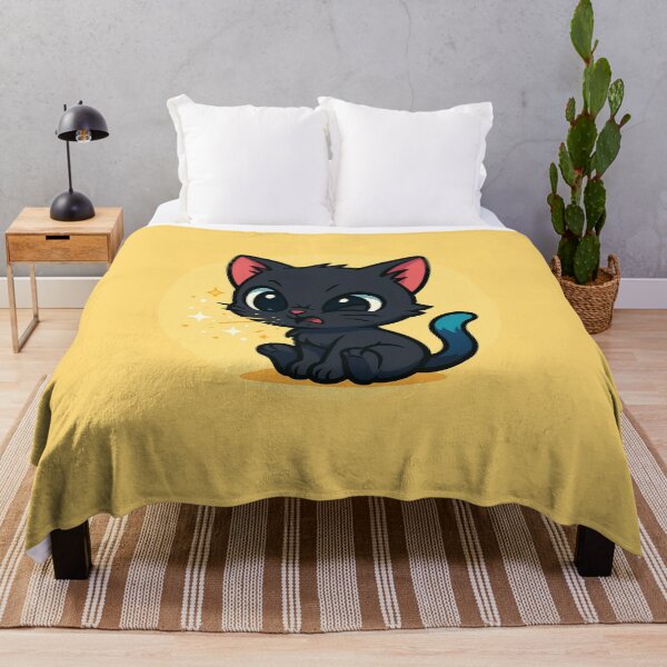 Item preview, Sneezing Black Kitten Sticker designed and sold by Yuliya Brush.