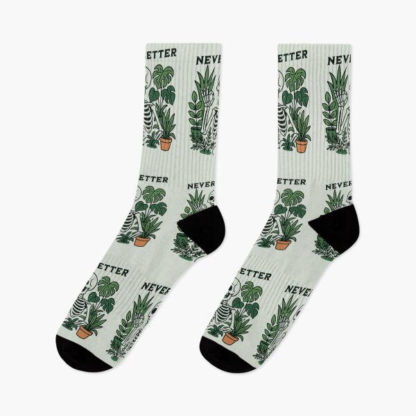 Item preview, Never Better, Funny Skeleton Plant Lover designed and sold by Windmill Wildflowers.