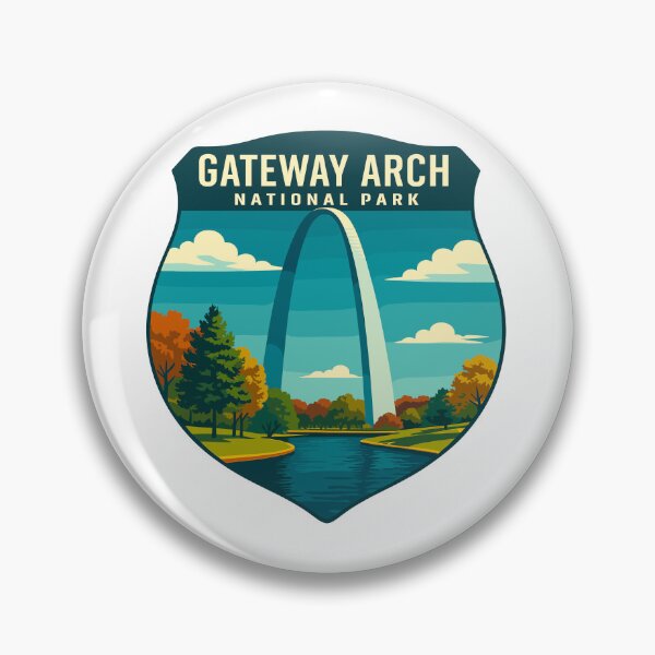 Item preview, Gateway Arch National Park Retro Sticker designed and sold by Ismeal Von.