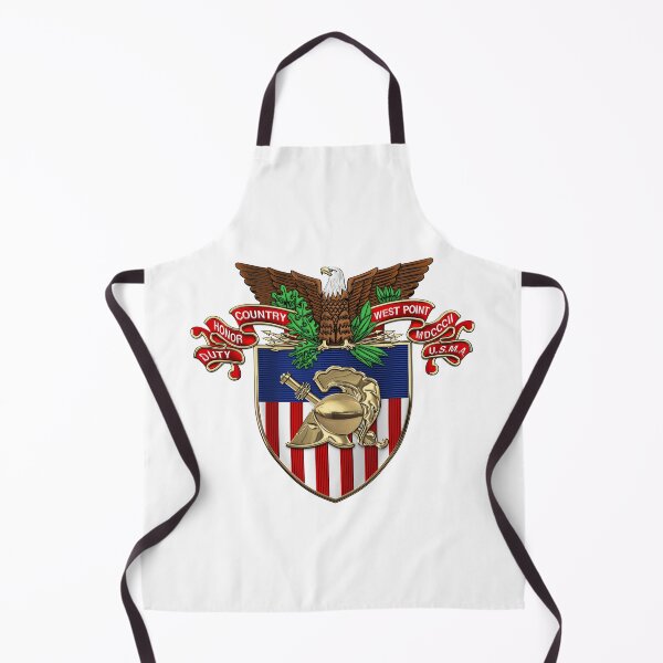 Item preview, U.S. Military Academy - USMA West Point Coat of Arms over White Leather designed and sold by Serge Averbukh Art Studio.