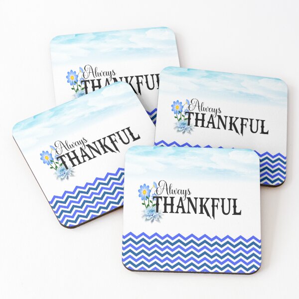 Item preview, Bluer than Blue Collection - Blue Chevron, Always THANKFUL designed and sold by Dailywalker22.