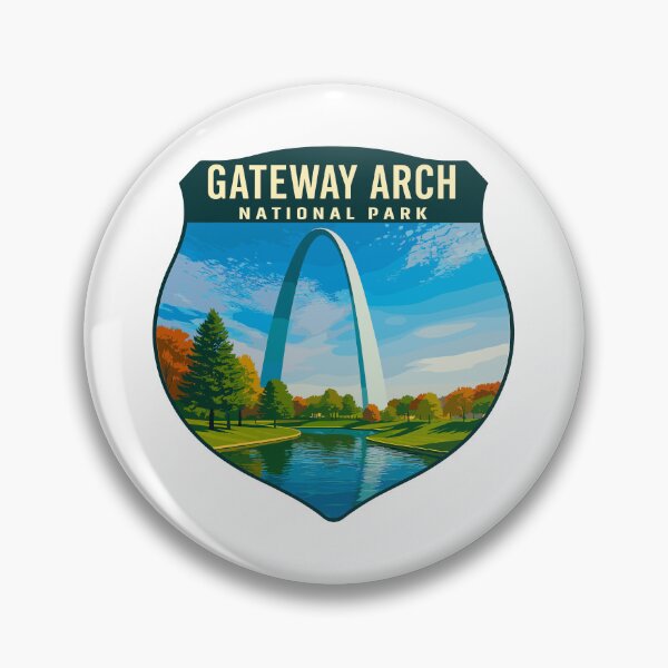 Item preview, Gateway Arch National Park Retro Sticker designed and sold by Ismeal Von.