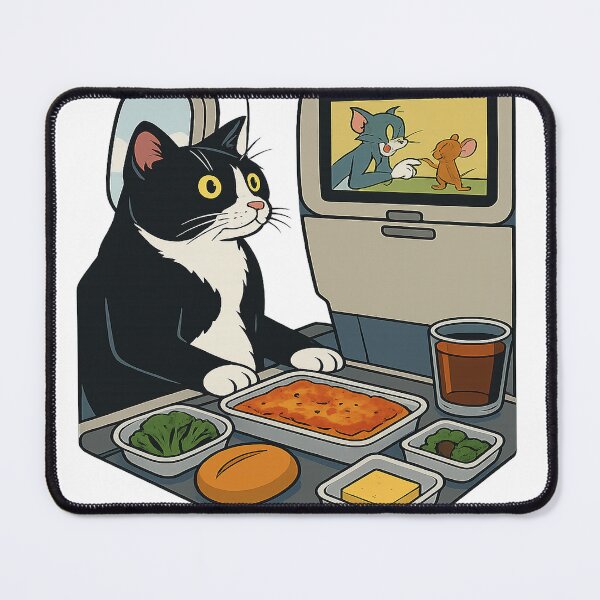 Item preview, In-Flight Cat Chaos: Snack, Screen & Sass designed and sold by POD DYNASTY | Original Print On Demand T-Shirt Graphics.