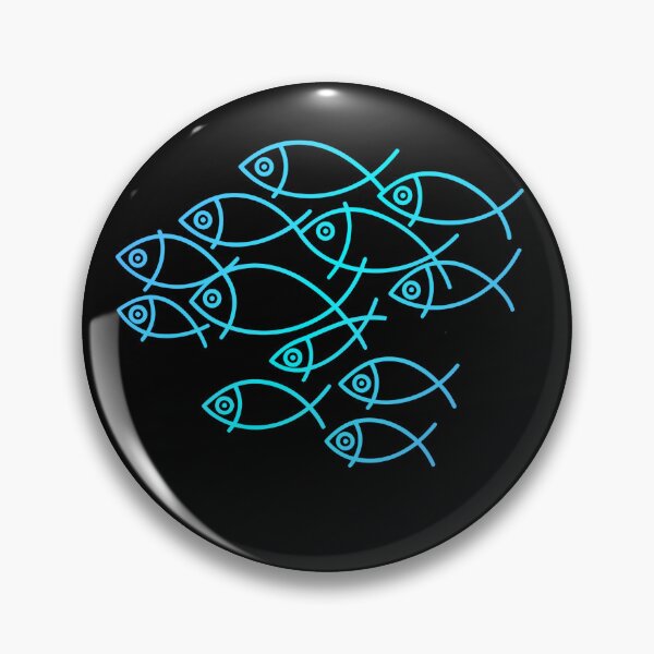 Artikelvorschau, Fisch Schwarm Line Art Ocean Minimalist Design entworfen und verkauft von sbachstroem.