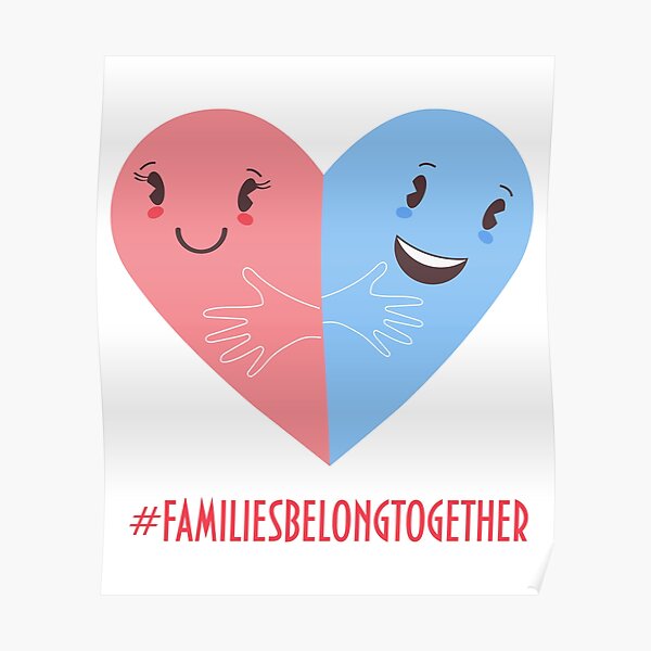 Families belong together. Stop separating families. Poster