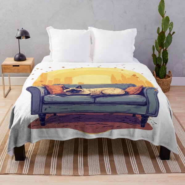 Item preview, Siamese Elegance: Sunset Lounging in Urban Bliss designed and sold by ForeverPrintsOK.