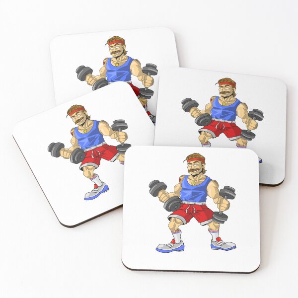 Item preview, A man with alters with the ultimate nerdy look, mullet, mustache, bodybuilding designed and sold by fifou96.