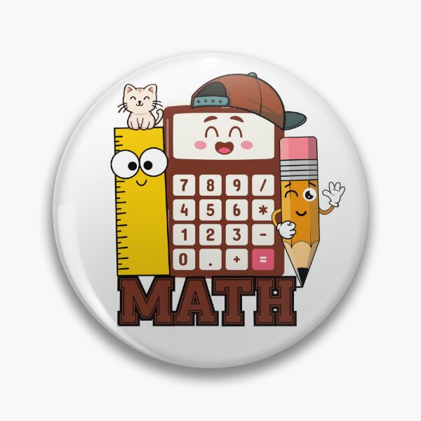 Item preview, Cute Math Characters – Cat, Calculator, Ruler and Pencil for Classroom and School Supplies designed and sold by PeteLawliiet.