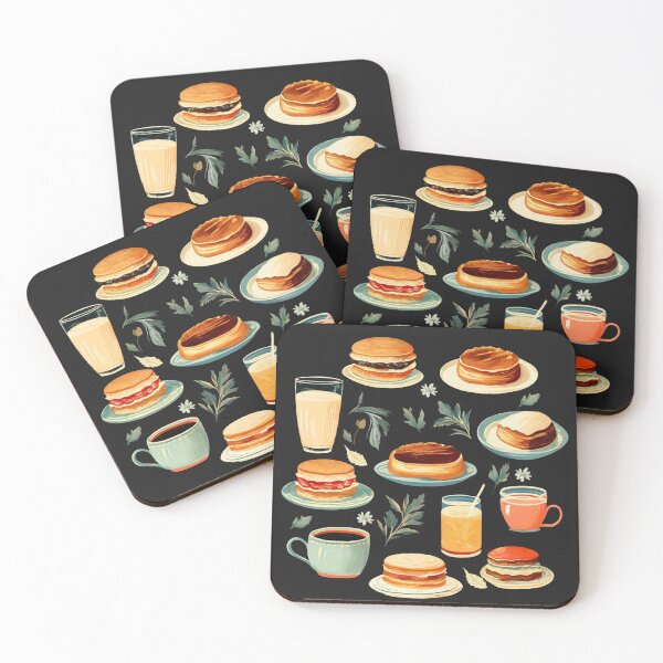 Item preview, Breakfast Food and Drinks Pattern | Retro Style designed and sold by UnhingedBird.