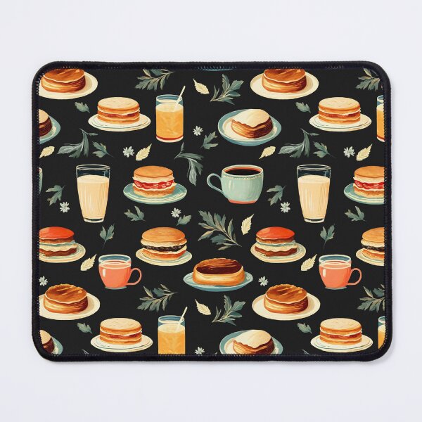 Item preview, Breakfast Food and Drinks Pattern | Retro Style designed and sold by UnhingedBird.