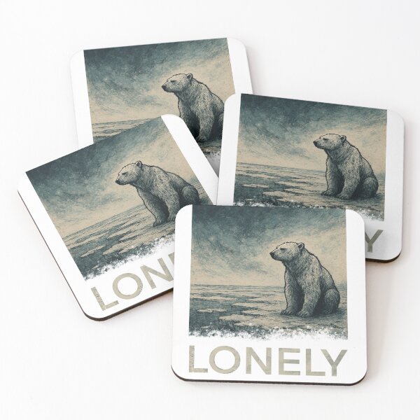 Item preview, Lonely Bear - Arctic Melancholy Illustration designed and sold by Plastic-Beard.