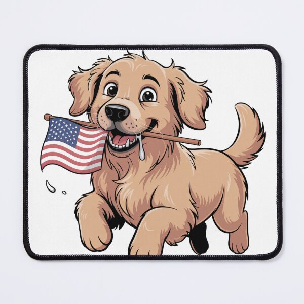 Item preview, American Dog Golden Retriever | T-Shirt designed and sold by NicolasGlowArt.