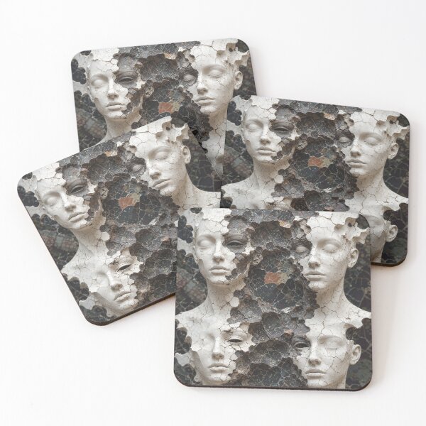Item preview, Fractured Faces Peeling Paint Abstract Art designed and sold by AnimateLover.