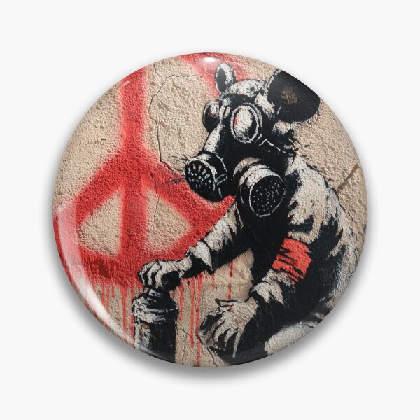 Item preview, Graffiti Rat with Peace Symbol – Banksy Inspired Street Art designed and sold by CreatifStudios.
