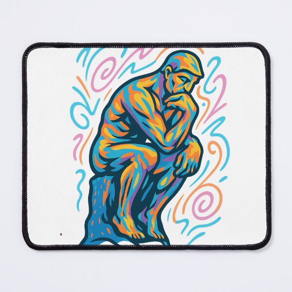 Item preview, Le Penseur in colour. designed and sold by The lucky Hippy.