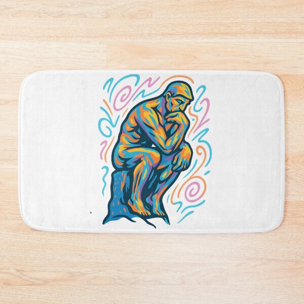 Item preview, Le Penseur in colour. designed and sold by The lucky Hippy.