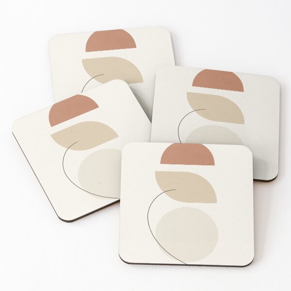Item preview, Minimalist Framed Wall Art – Abstract Geometric Poster in Earth Tones designed and sold by DecorArts.